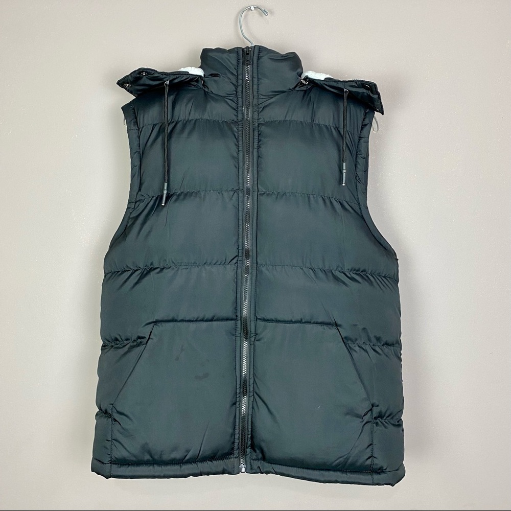 American Stitch puffer Sherpa vest size large black
